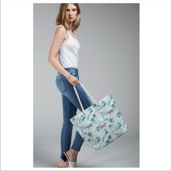 NWT RUGGINE tropical tote. Great for the 🏖 BEACH/VACATION - Picture 5 of 9